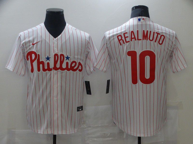 Men Philadelphia Phillies #10 Realmuto White Game 2021 Nike MLB Jerseys